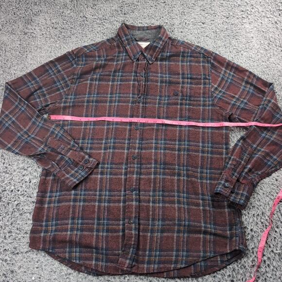 Weatherproof Vintage Shirt Men Large Red Blue Flannel Lumberjack Outdoor Casual - Picture 3 of 6